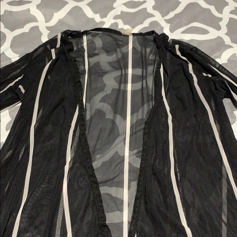 Sheer striped lightweight cardigan!